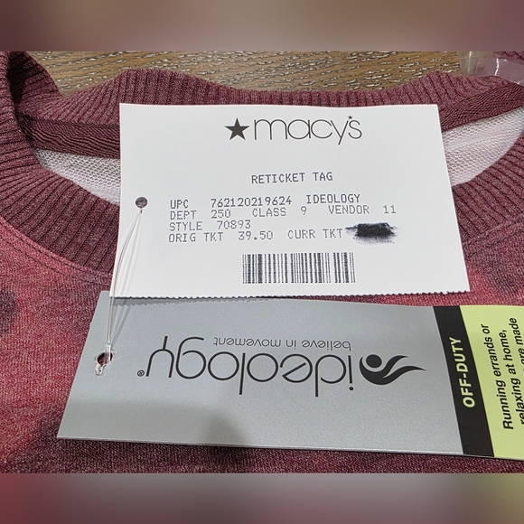 $40 ID Ideology Womens Active Solid Crewneck Sweatshirt - Picture 7 of 7